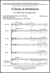 O Stella de Bethlehem TTBB choral sheet music cover